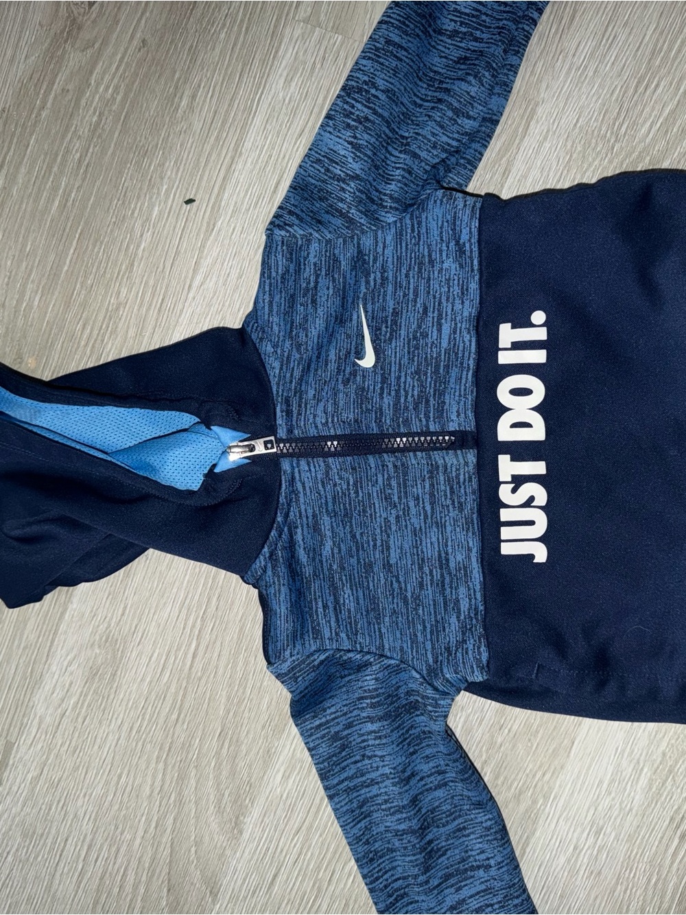 Nike Boys Blue Navy 'Just Do It' Hooded Jacket